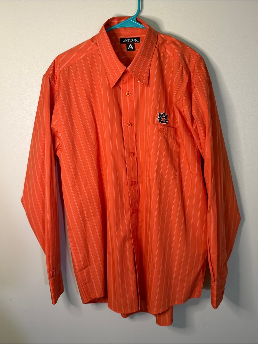 Auburn Tigers long sleeve button down shirt orange and blue size LG SEC football